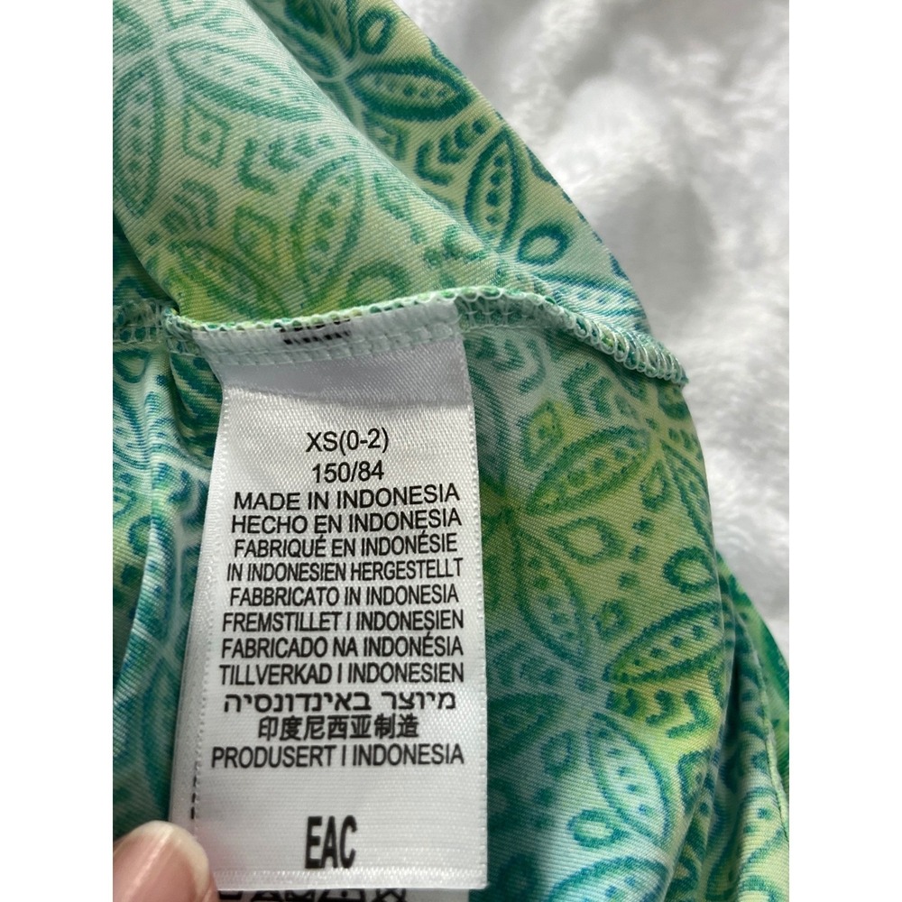 ExOfficio‎ Travel Dress Womens XS Green Excellent Geometric Quick Dry Stretch - Picture 7 of 10